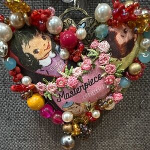 Valentine pendant handmade OOAK